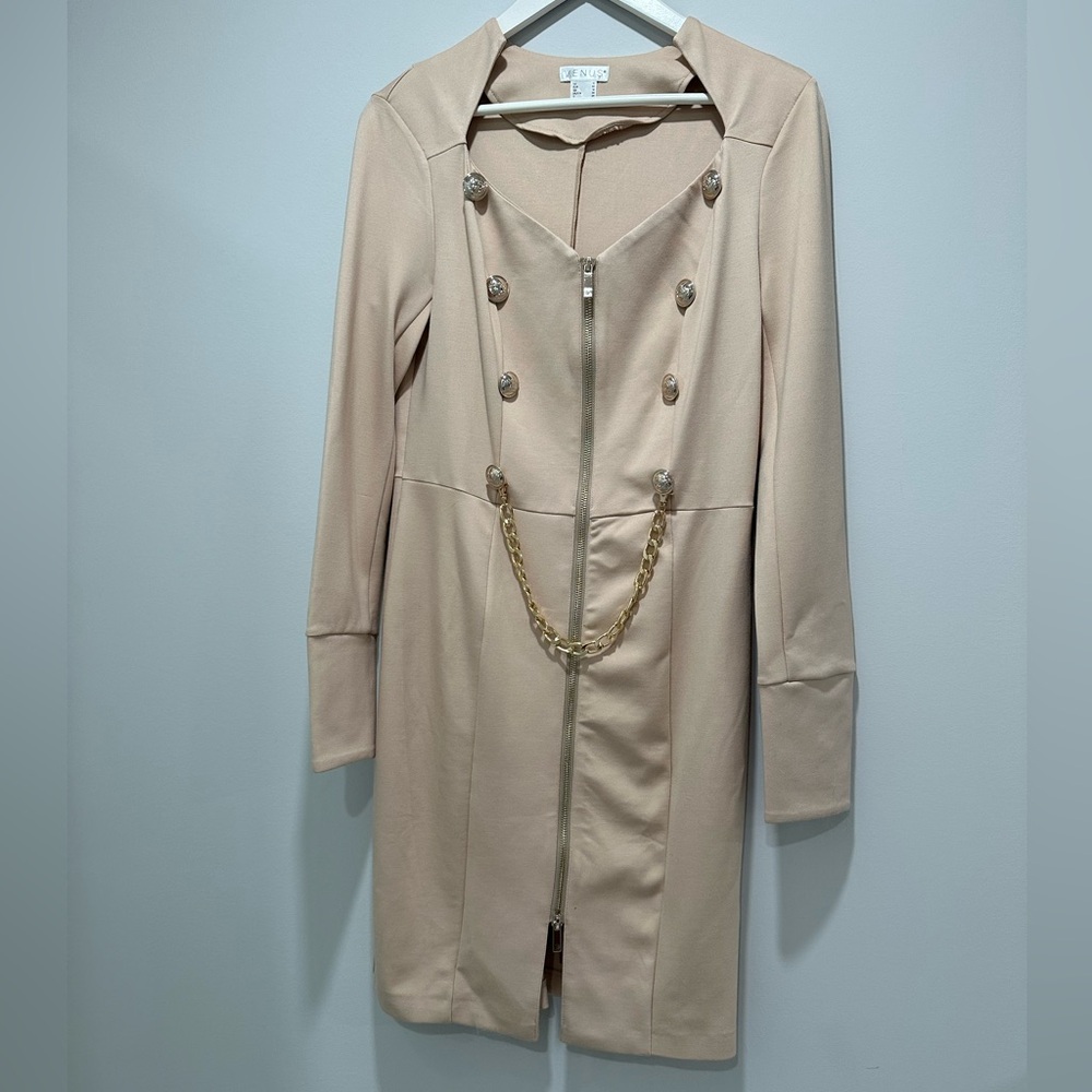 Venus Tan Military Style Dress size 10